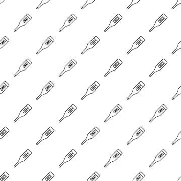 Digital thermometer pattern vector seamless Stock Illustration