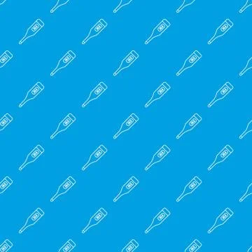 Digital thermometer pattern vector seamless blue Stock Illustration