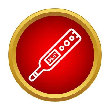 Digital thermometer showing normal body temperature concept Stock Illustration