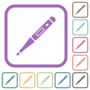 Digital thermometer simple icons 스톡 일러스트