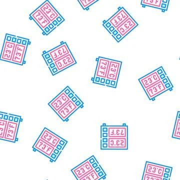 Digital thermometer vector seamless pattern color Illustrazione stock