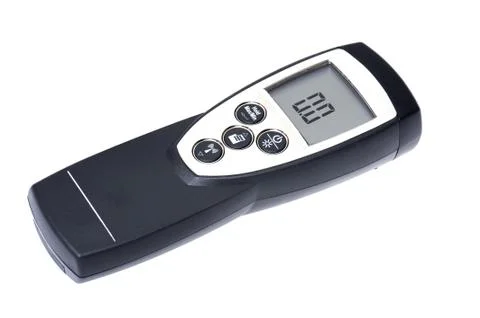 Digital thermometer on white Foto stock