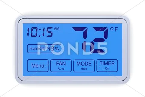 Digital thermostat Stock Illustration