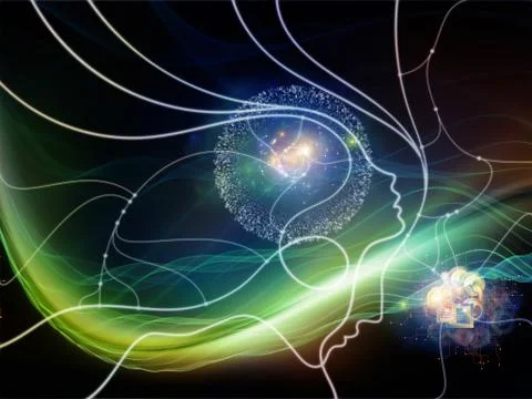 Digital Thought Network Stock Illustration