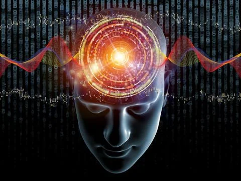 Digital Thoughts Stock Illustration