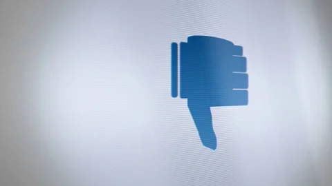 Digital Thumbs Down Avatar on Phone Screen close up Stock Footage 70879486