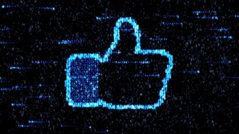 Digital Like. Thumbs up. like symbol. up Illustrazione stock