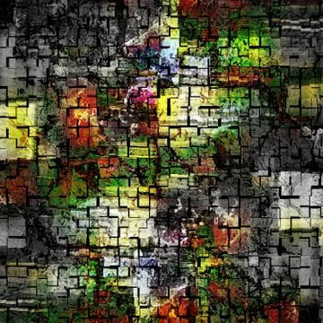 Digital tile abstract design Stock Illustration