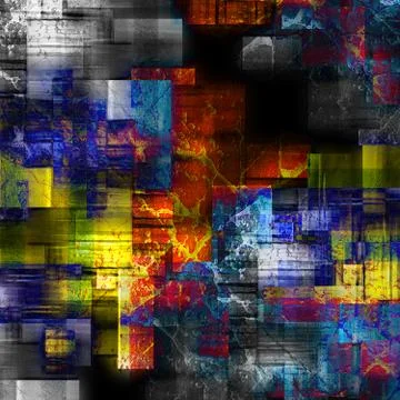 Digital tile art Stock Illustration