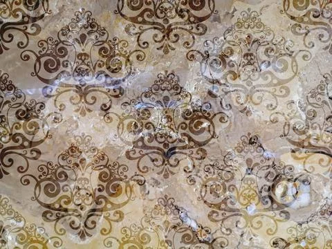 Digital tiles design.  3D rendering Colorful ceramic wall and floor tiles dec Stock Illustration