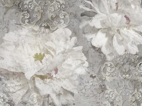 Digital tiles design. 3D rendering Colorful ceramic wall and floor tiles deco Stock Illustration