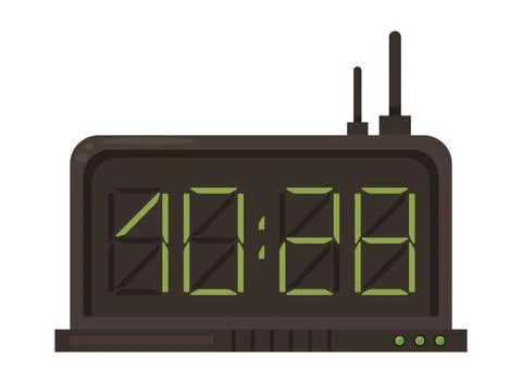 Digital time clock Stock Illustration