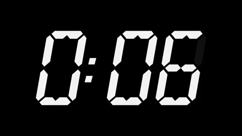 Digital timer from 10 to zero seconds. Backward counting clock.  Stock Footage 200048482