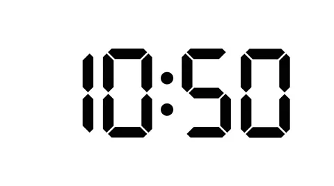 Digital timer of 60 seconds with regular hundredths - Black on white - 60fps Stock Footage 51912488