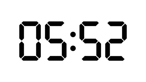 Digital timer of 60 seconds with regular hundredths - Black on white - 25fps Stock Footage 51925712