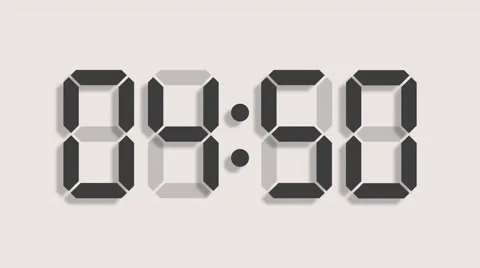 Digital timer of 60 seconds with regular hundredths - LCD - 60fps Stock Footage 51971530