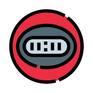 Digital timer with alarm for time management Stock Illustration