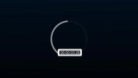 Digital timer animation with progress bar. Digital timer countdown clock in.. Stock Footage 337022731
