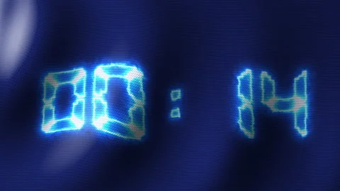 Digital timer on a black background Vídeo Stock 201741246