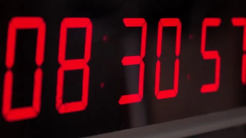 Digital timer on a black background. Lig... | Stock Video | Pond5