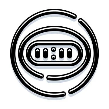 Digital timer clock minimalist simple icon design Illustrazione stock