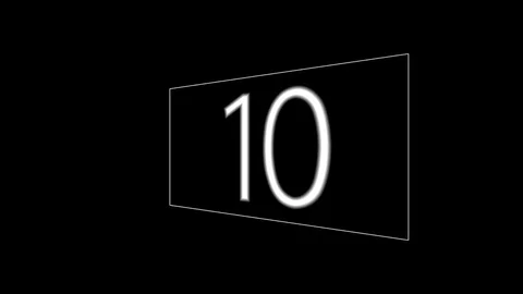 Digital timer countdown 10-0 Stockbeeldmateriaal 107034034