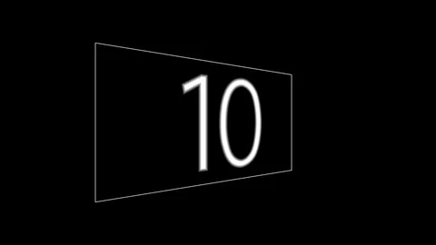 Digital timer countdown 10-0 Stockbeeldmateriaal 107034035