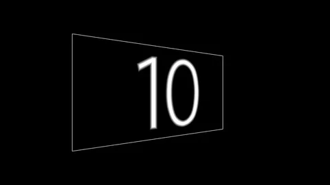 Digital timer countdown 10-0 Stockbeeldmateriaal 107034062