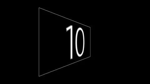 Digital timer countdown 10-0 Stockbeeldmateriaal 107034134