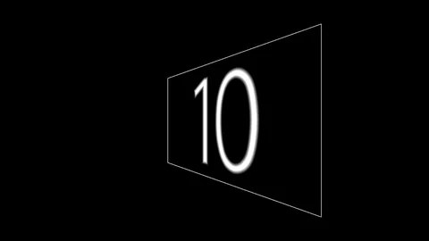 Digital timer countdown 10-0 Stockbeeldmateriaal 107034149