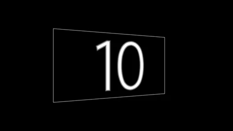 Digital timer countdown 10-0 Stockbeeldmateriaal 107034195