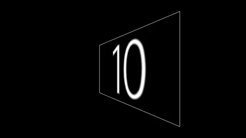 Digital timer countdown 10-0 Stockbeeldmateriaal 107034330