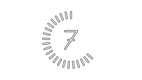 Digital timer countdown 10-0 Stockbeeldmateriaal 154088678