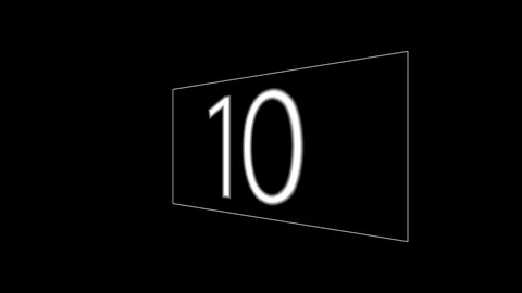 Digital timer countdown 10-1 Stockbeeldmateriaal 107031896