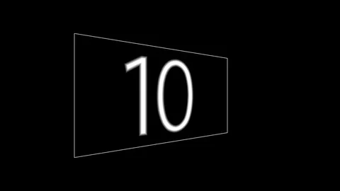 Digital timer countdown 10-1 Stockbeeldmateriaal 107031903