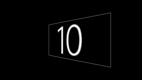Digital timer countdown 10-1 Stockbeeldmateriaal 107031914