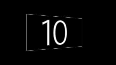 Digital timer countdown 10-1 Stockbeeldmateriaal 107031951