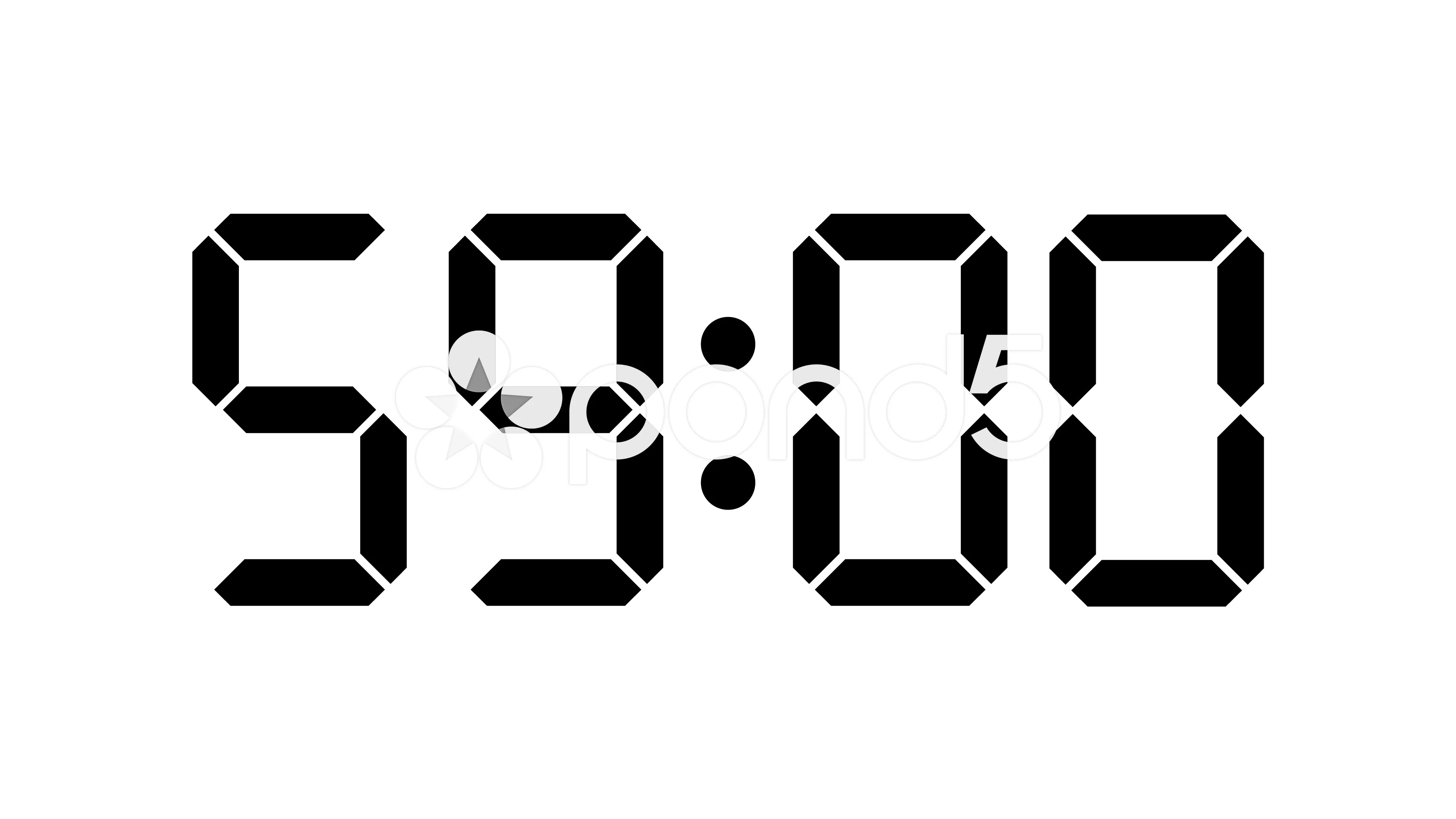 Digital timer of 60 seconds wi... | Stock | Pond5