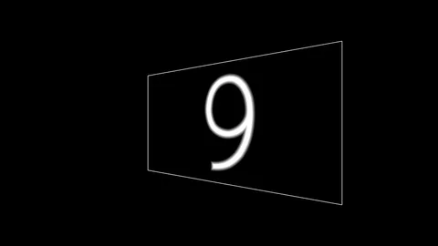 Digital timer countdown 9-1 Stockbeeldmateriaal 107031571