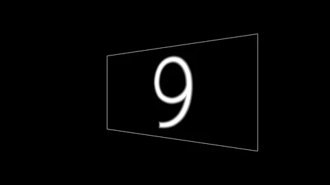 Digital timer countdown 9-1 Stockbeeldmateriaal 107031574
