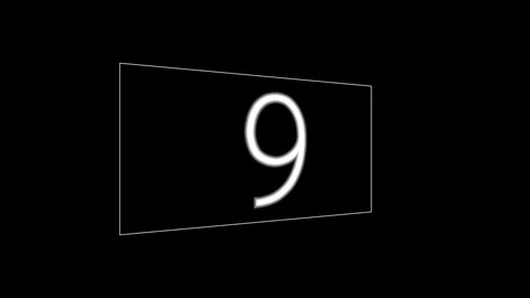 Digital timer countdown 9-1 Stockbeeldmateriaal 107031777