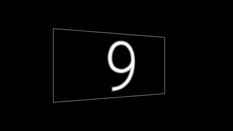 Digital timer countdown 9-1 Stockbeeldmateriaal 107031787