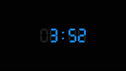 Digital Timer  countdown animation. vd 1879 Stock Footage 196581749