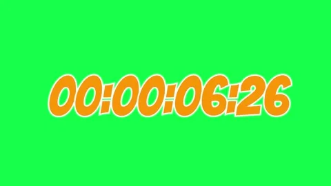Digital Timer Countdown: Green Screen Effect Stock Footage 308148471