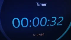 Digital timer countdown of 60 seconds wi, Stock Video