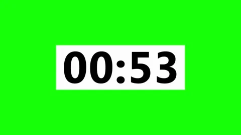 Digital timer counts down one minute to zero seconds Vídeo Stock 331766775