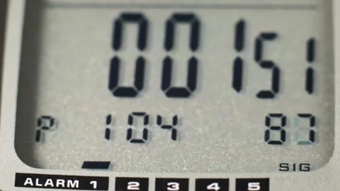 Digital Timer Display on a modern timer Stock Footage 333071743