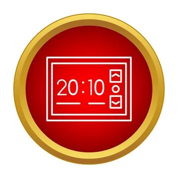 Digital timer display showing time with adjustment buttons Stockillustratie