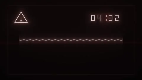 Digital timer display with a triangle and animated wave Stock Footage 338226887