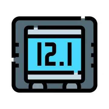 Digital timer displaying countdown time measurement concept Illustrazione stock